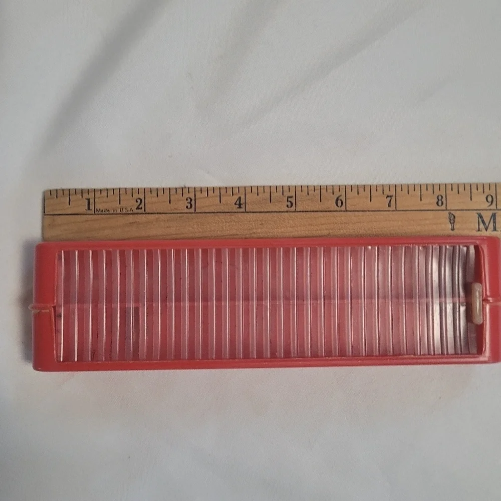 Hasbro Vintage Red Roll Top Pencil Case Made In USA *Rare*